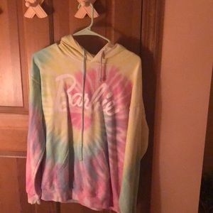Cute oversized trendy tie dye Barbie hoodie!
